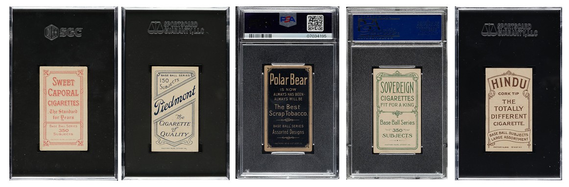 Various T206 White Border advertising backs