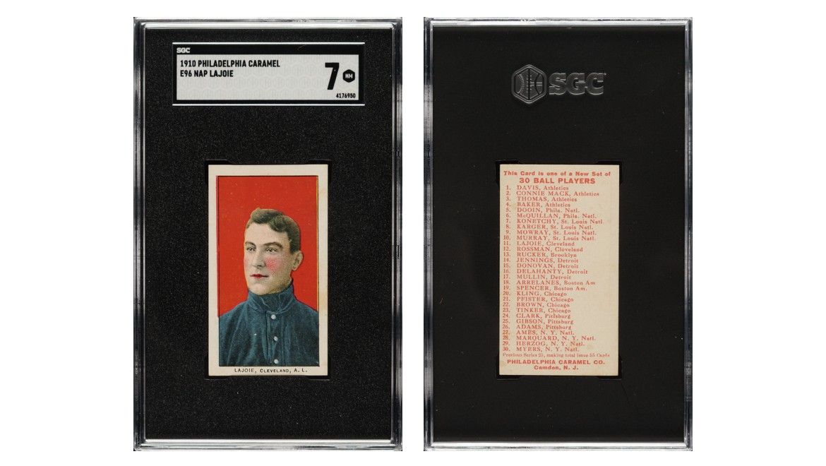 1910 E96 Philadelphia Caramel Nap Lajoie