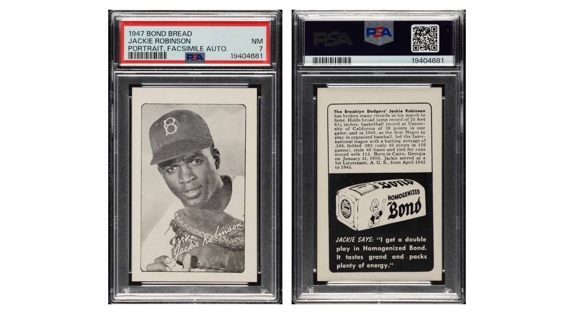1947 Bond Bread Jackie Robinson - Portrait, Facsimile Autograph Version
