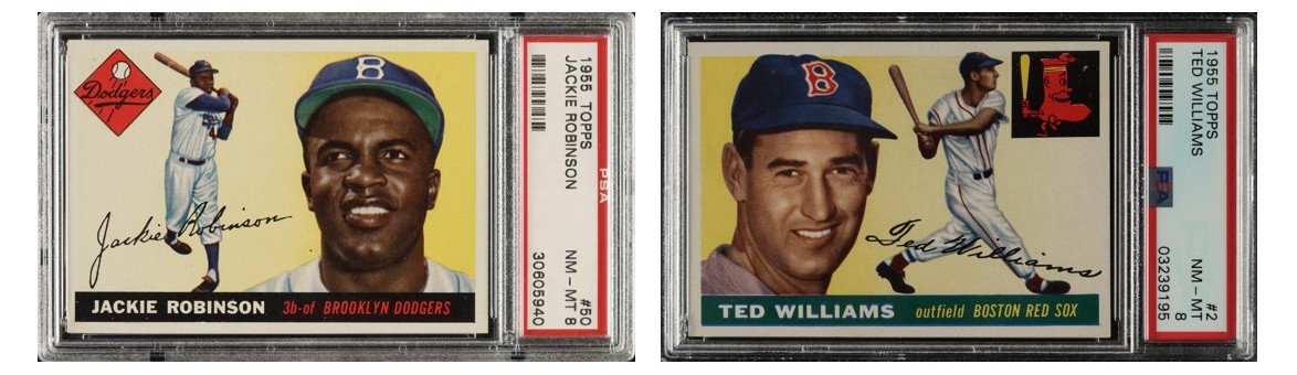 1955 Topps Jackie Robinson & Ted Williams