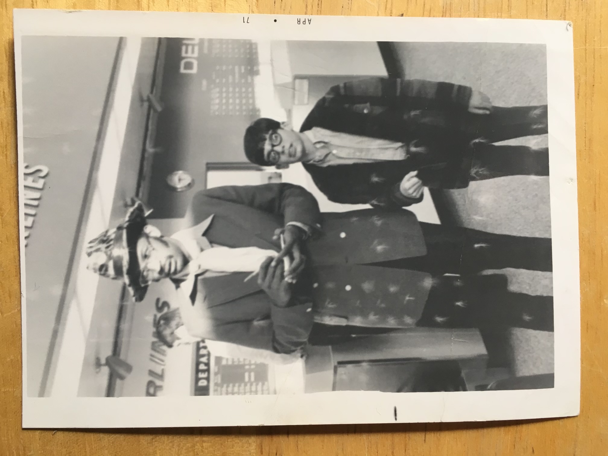 A young Tim in 1971 meeting Western Kentucky star Jim McDaniels (who went on to play in both the ABA and NBA)