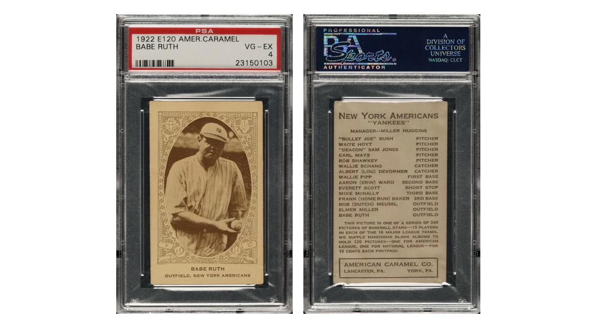 1922 E120 American Caramel Babe Ruth