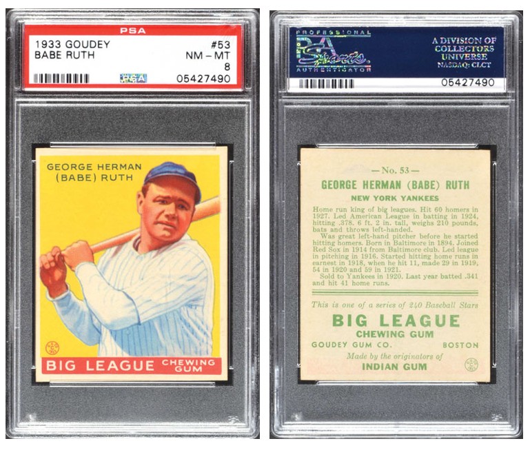 1933 Goudey Babe Ruth #53