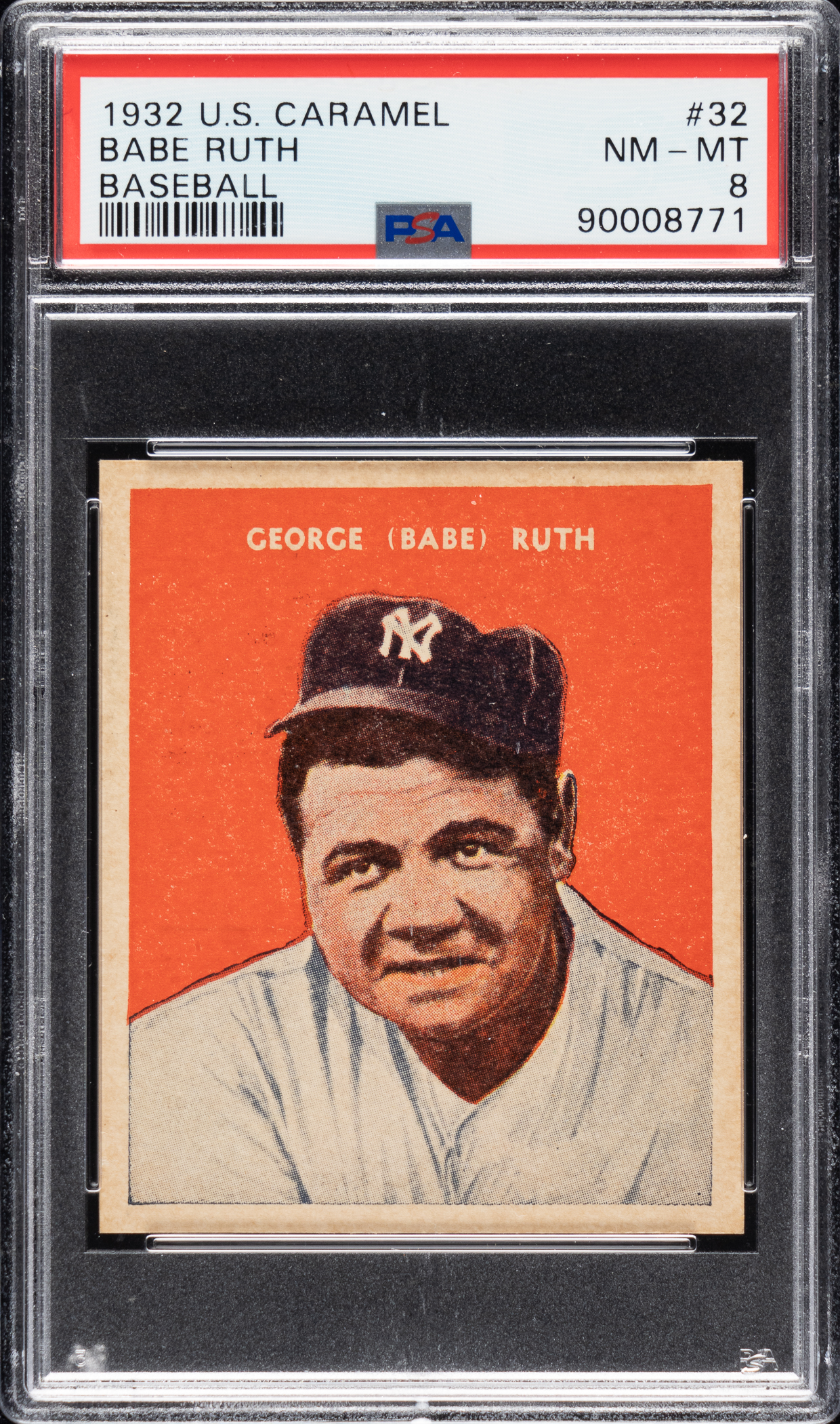 1932 U.S. Caramel #32 Babe Ruth PSA NM-MT 8