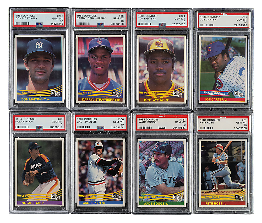 This PSA high-grade 1984 Donruss complete set was the top seller of the event, finishing at $40,590