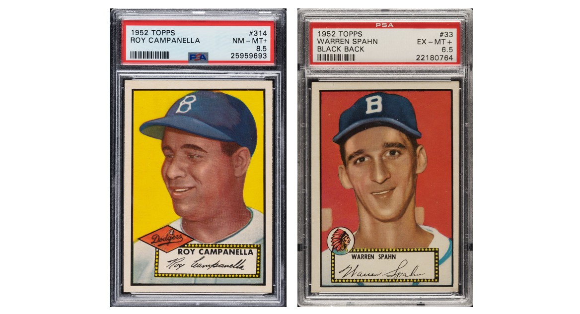 1952 Topps Roy Campanella & Warren Spahn