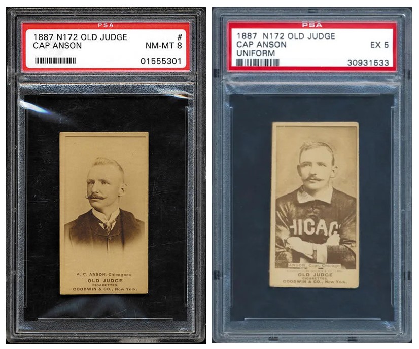 Standard N172 Cap Anson vs ultra-rare Cap Anson "In Uniform"
