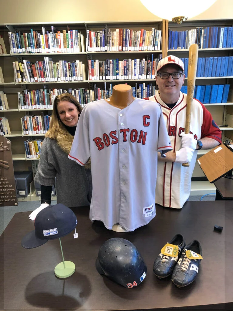 Jeff Gross and his wife Cindy during a private tour at the Baseball Hall of Fame.