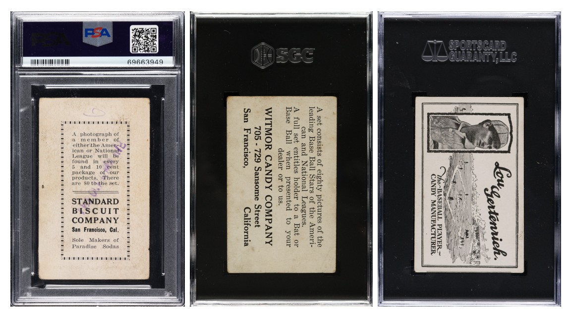 Various E121 American Caramel advertising backs