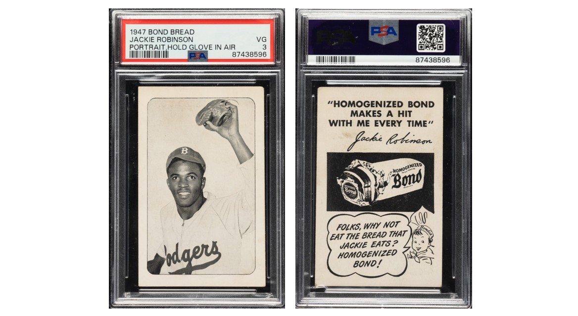 1947 Bond Bread Jackie Robinson Glove in Air variation