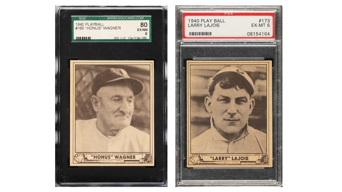 Honus Wagner & Nap Lajoie from the 1940 Play Ball set