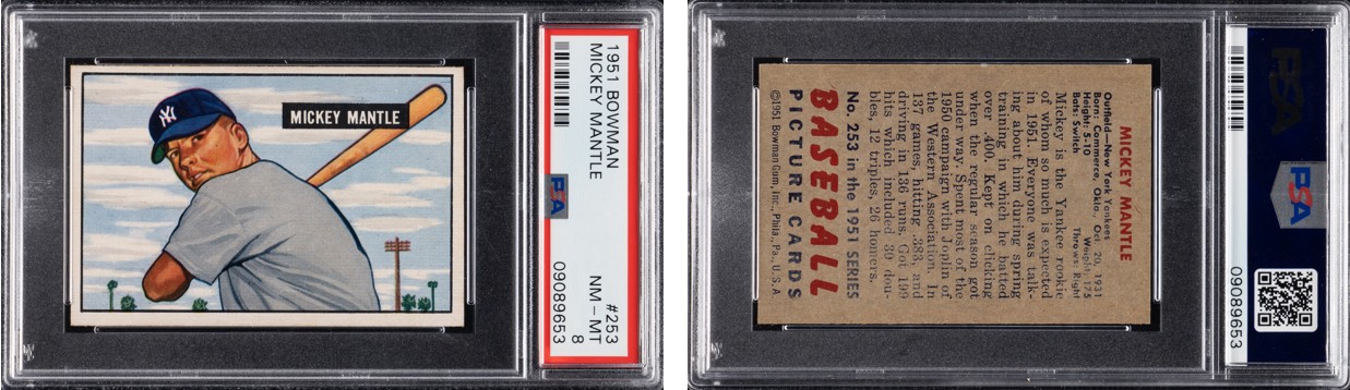 1951 Bowman Mickey Mantle Rookie Card