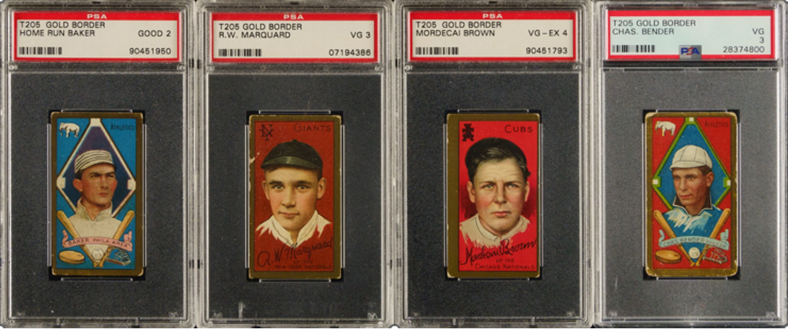 1911 T205 Gold Border Tobacco Cards