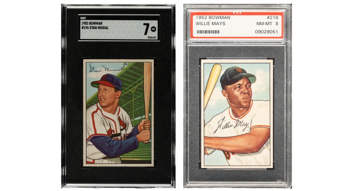 1952 Bowman Stan Musial & Willie Mays