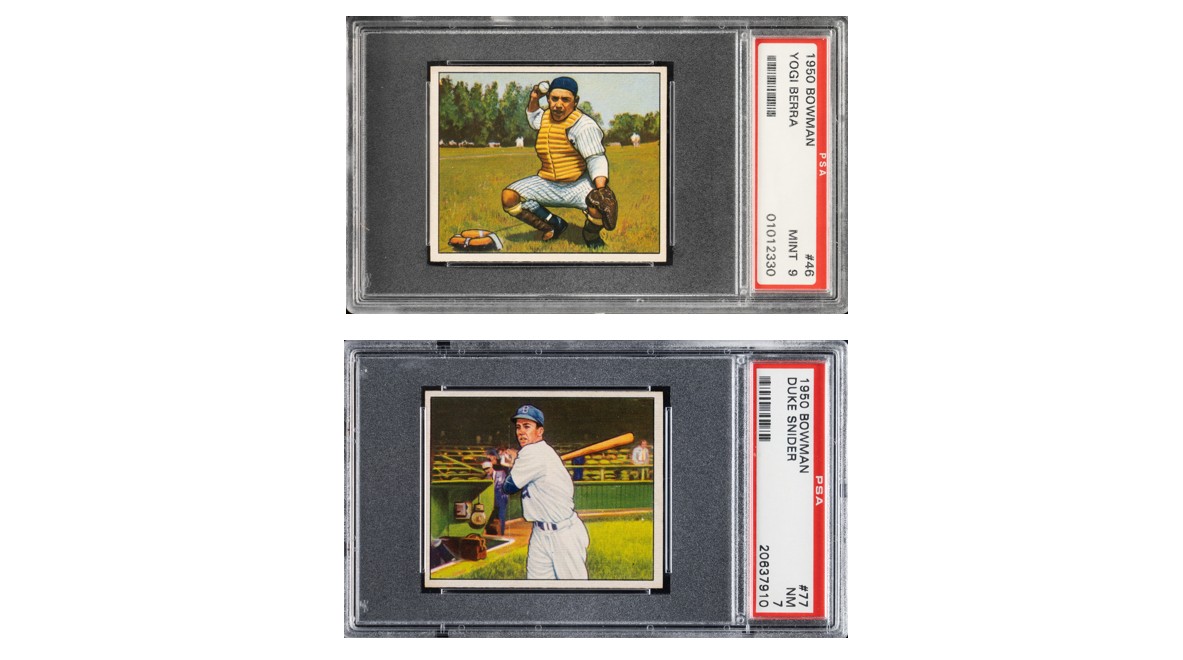 1950 Bowman Yogi Berra & Duke Snider