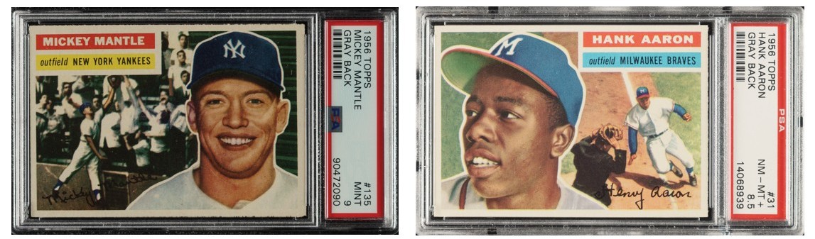 1956 Topps Mickey Mantle & Hank Aaron