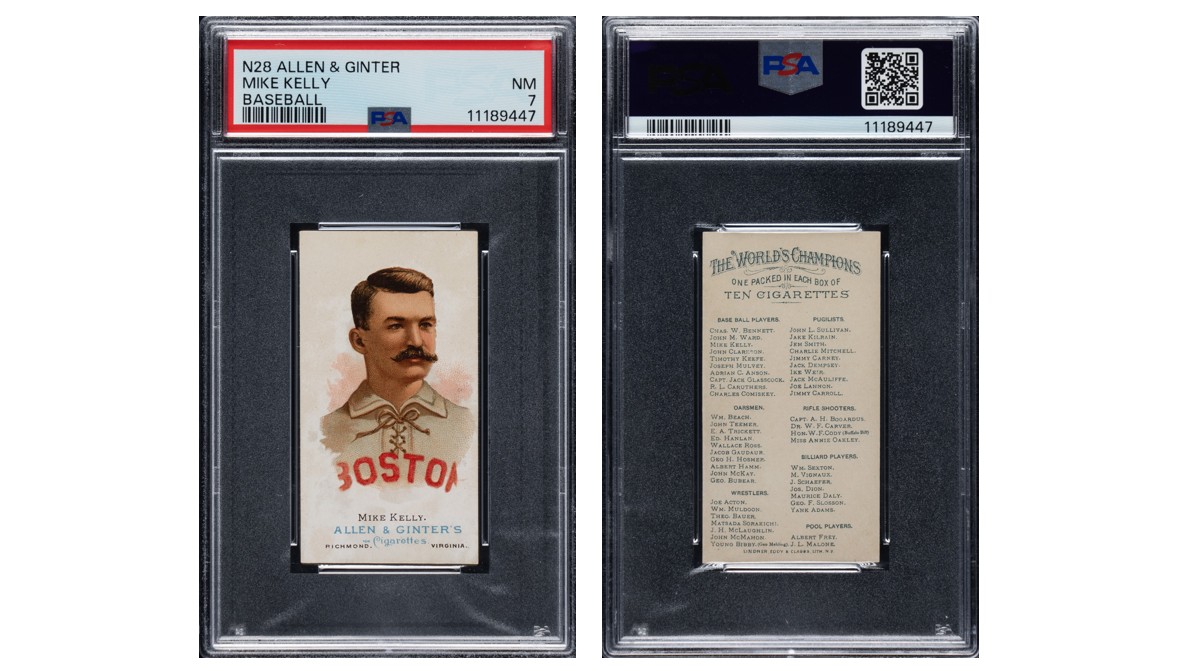 N28 Allen & Ginter Mike "King" Kelly front and back
