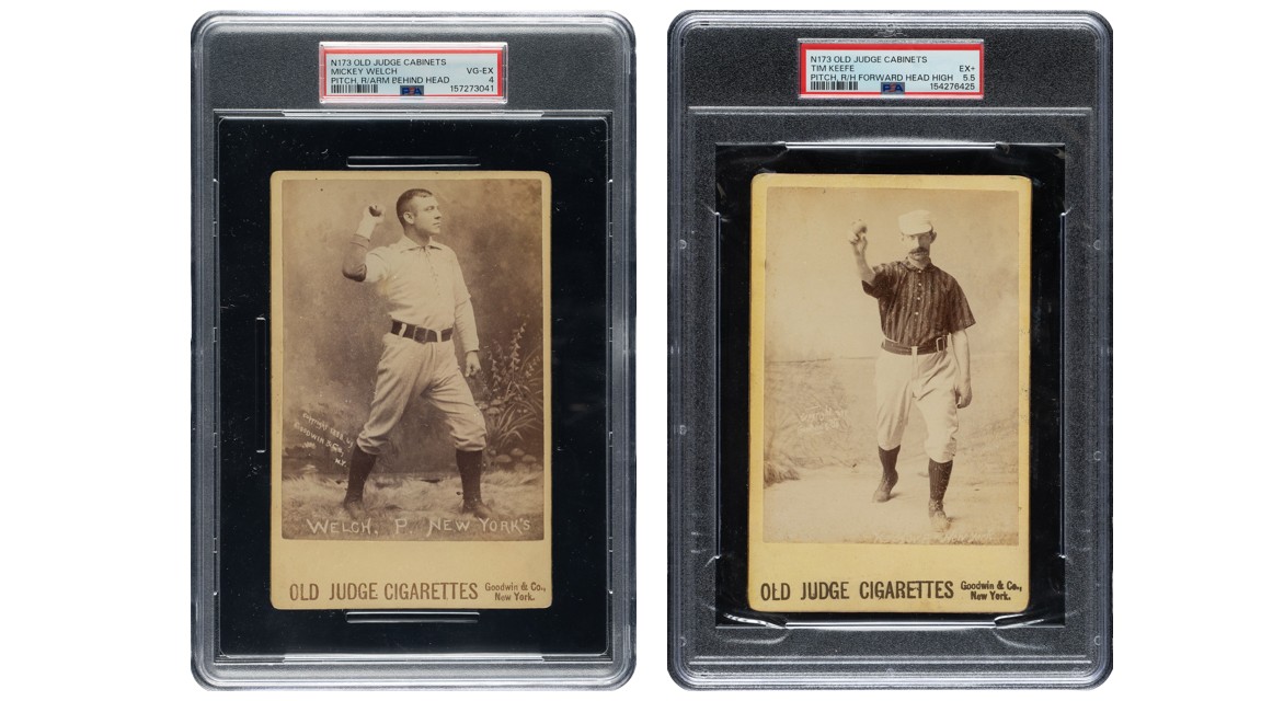 N173 Old Judge Mickey Welch & Tim Keefe Cabinets