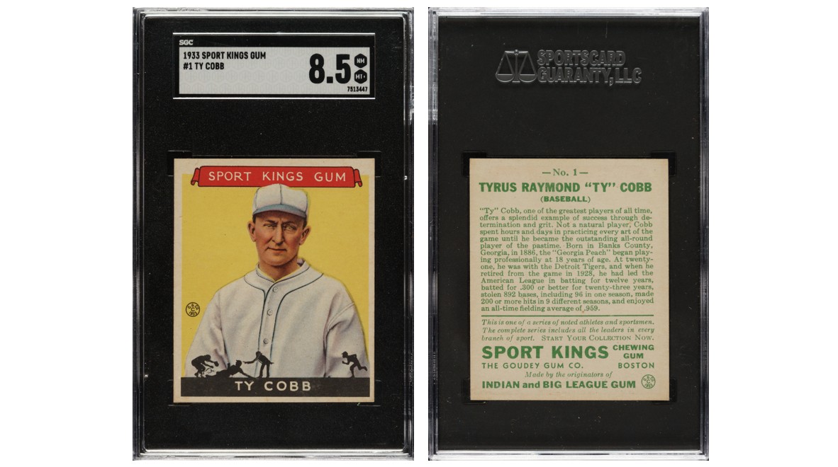 Sport Kings Ty Cobb, Front and Back