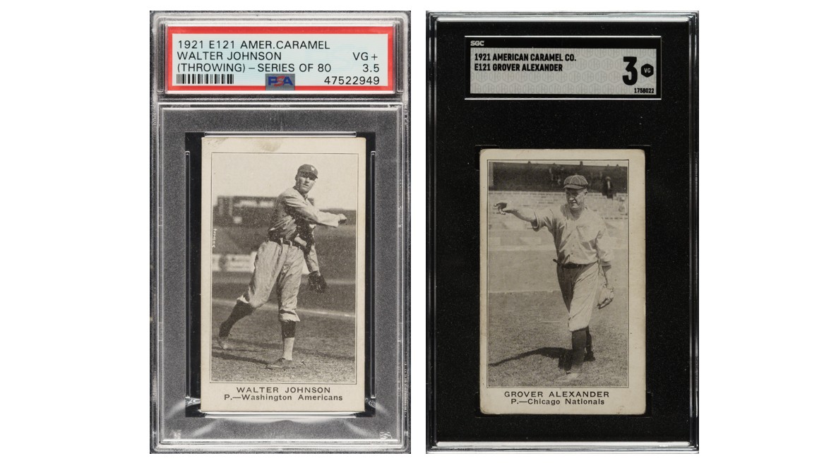 E121 American Caramel Walter Johnson & Grover Alexander