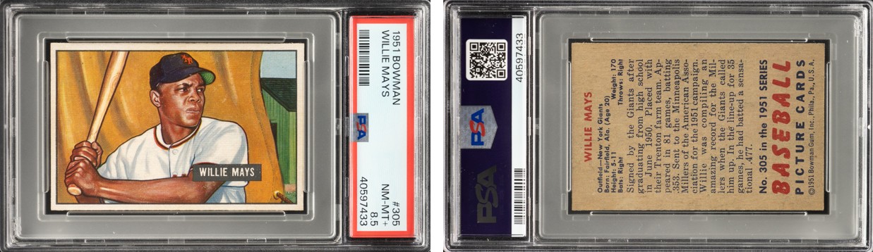 1951 Bowman Willie Mays