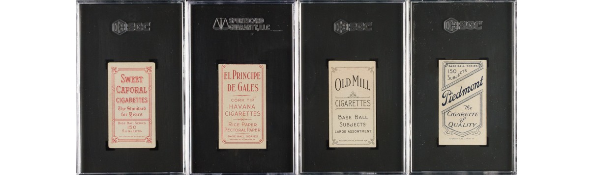 Sample of advertising backs from the T206 White Border set