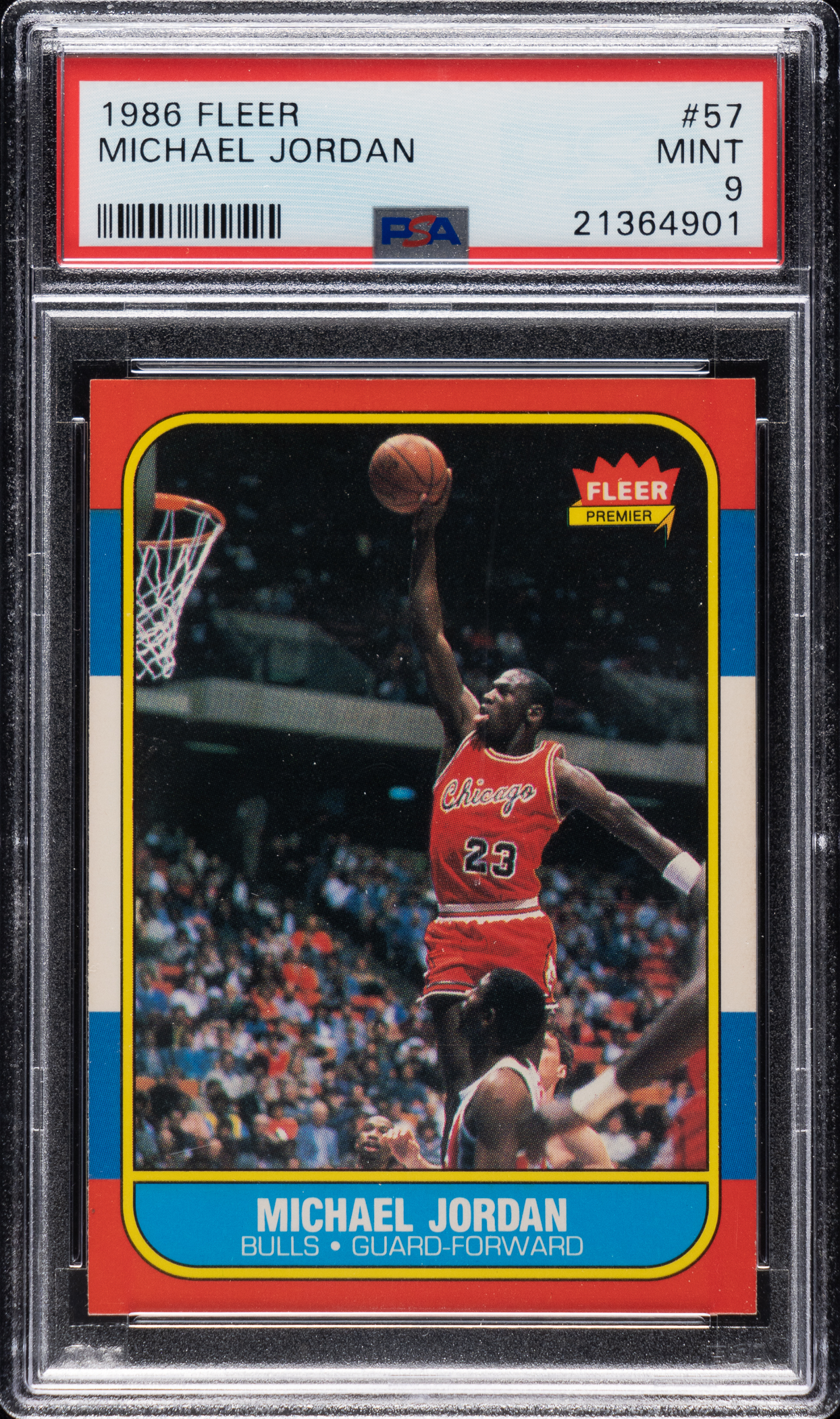 A 1986 Fleer Michael Jordan rookie PSA 9 sold for $17,400